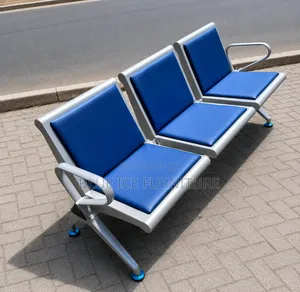 3 Seater Blue Waiting Bench Set