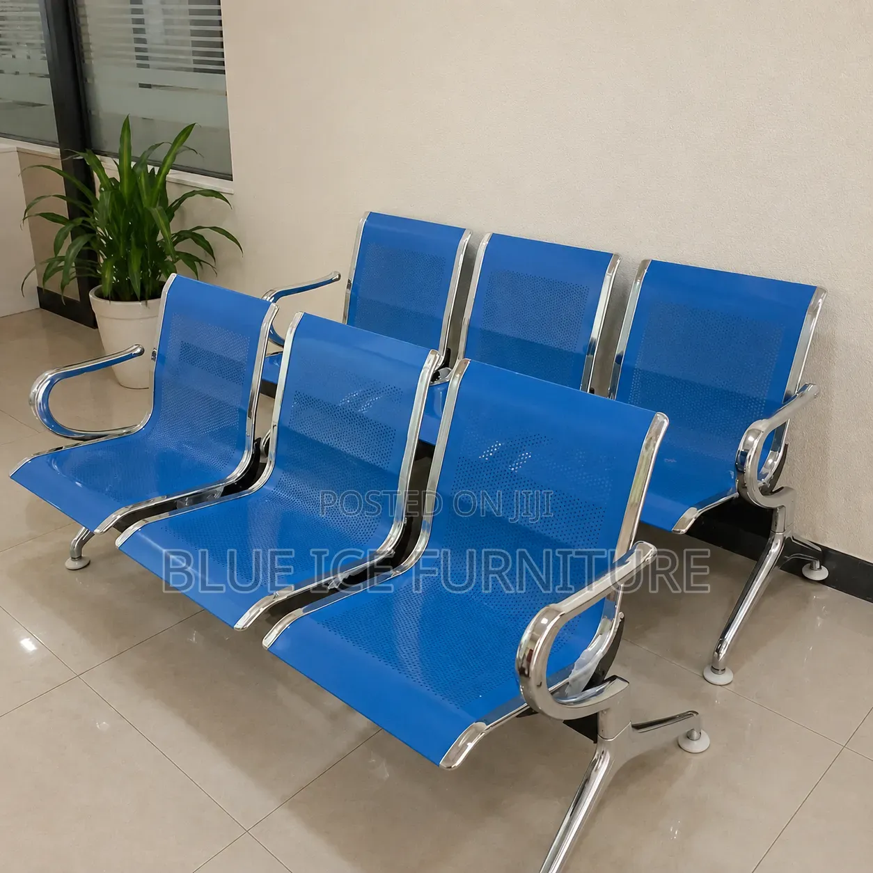 Office Mesh Back Waiting Bench Chair