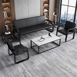 Office Sofa; Five Seaters Executive Leather Reception Sofa Set