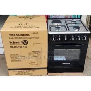 Volsmart 60x60cm Standing Cooker (3 Gas + 1 Electric Plate) -