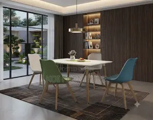 Dining Chairs; Plastic Eames Upholstered Dining Chairs