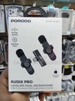 The Porodo Audix Pro Lavalier Dual Microphone.