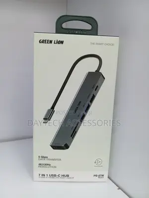 Green Lion 7-in-1 Usb-C Hub Model Gn7n1chubgy.