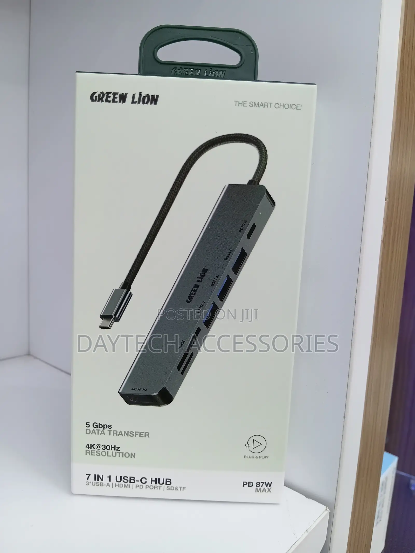 Green Lion 7-in-1 Usb-C Hub Model Gn7n1chubgy.