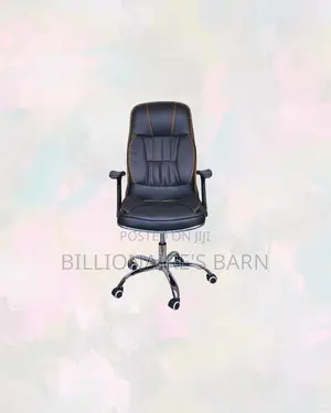 Practical Executive Leather Office Chair High Back for Work From Home