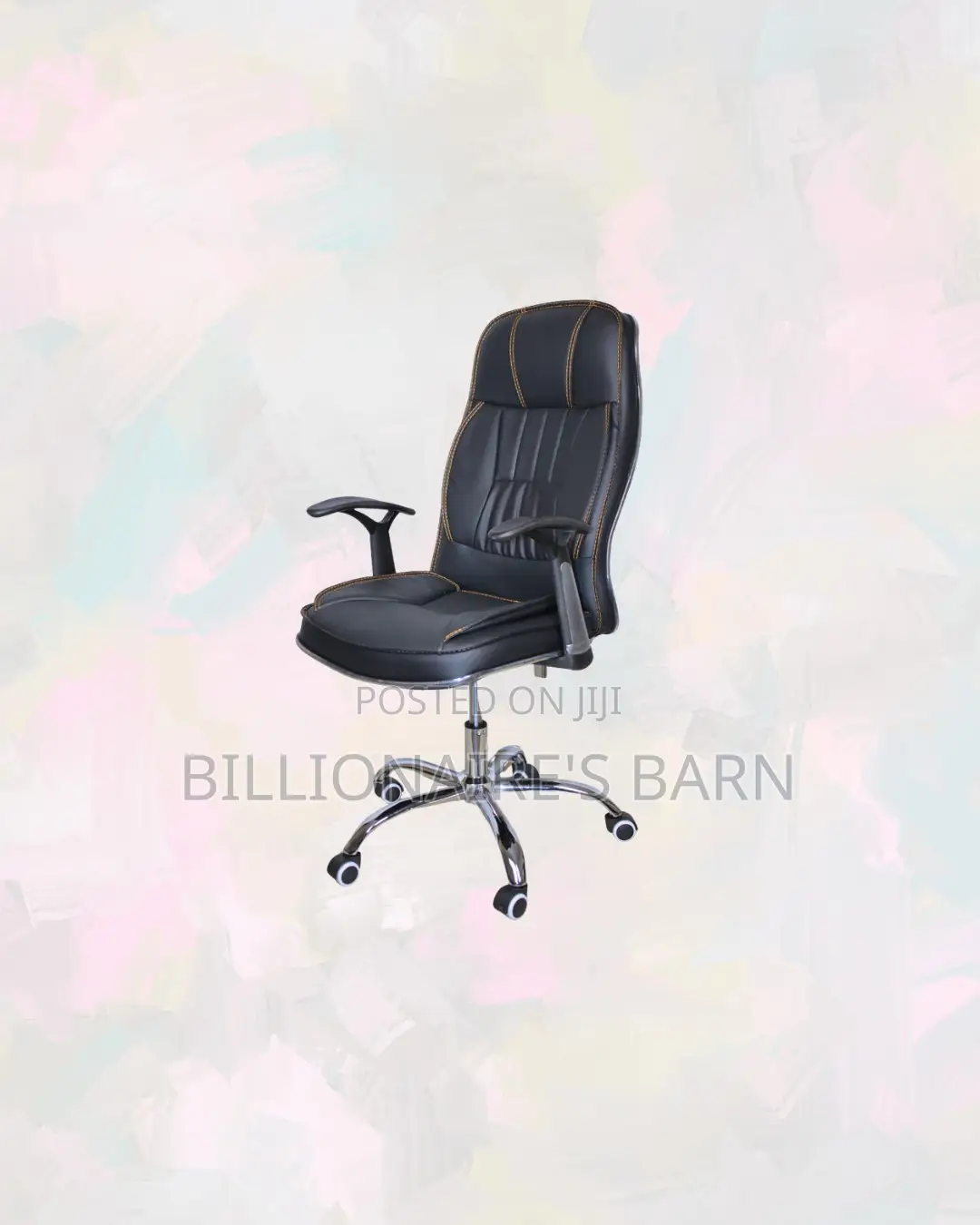 Practical Executive Leather Office Chair High Back for Work From Home