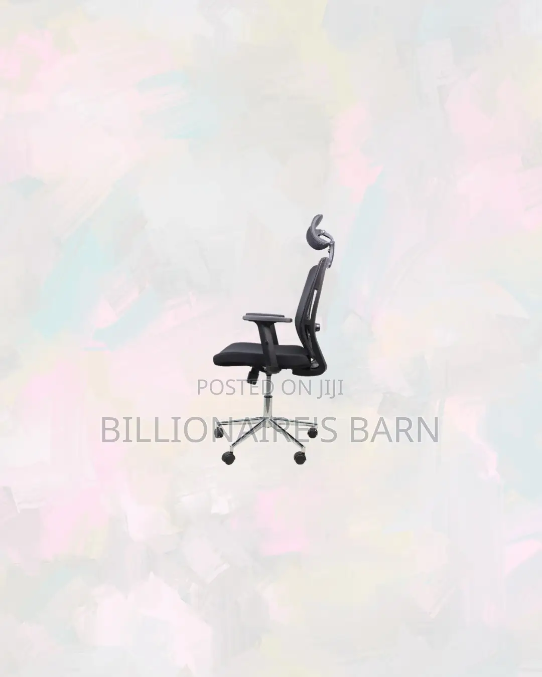 Practical Black Mesh Office Chair With Headrest for Work From Home
