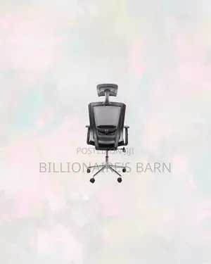 Practical Black Mesh Office Chair With Headrest for Work From Home