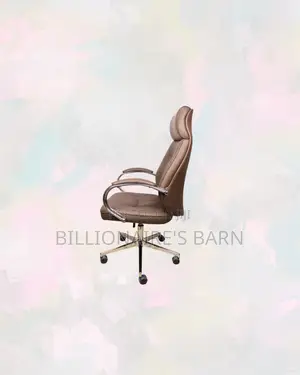 Practical Brown Executive Leather Chair High Back for Work From Home