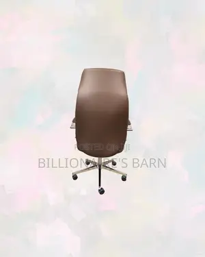 Practical Brown Executive Leather Chair High Back for Work From Home