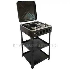 Premier 4 Burner Gas Cooker With Stand Shelf Heavy Duty Table To
