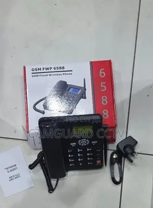 6588 Dual Sim GSM Office Telephone With Battery Backup