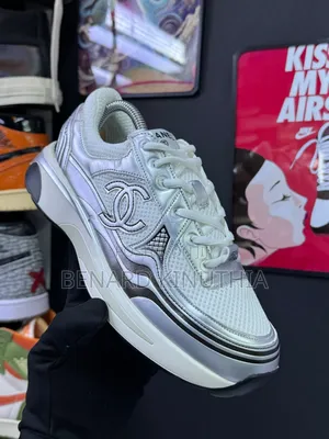 Channel Trainers White and Silver