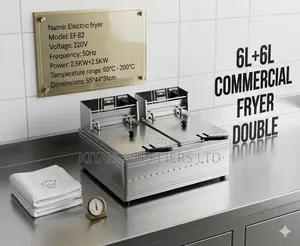 6l + 6l Double Commercial Electric Deep Fryer | Stainless Steel Fryer
