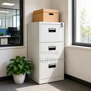 3-Drawer White Storage Locker
