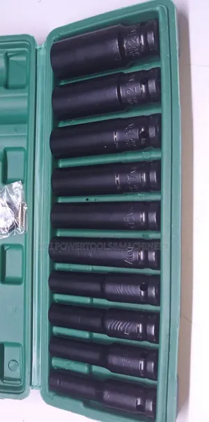 10pc Pneumatic Socket Wrench Nuts/ Deep Impact Sockets