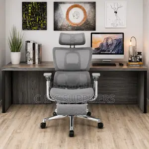 Swivel White Orthopedic Mesh Chair