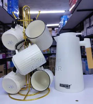 1l Redberry Flask 6pcs Japanese Mugs