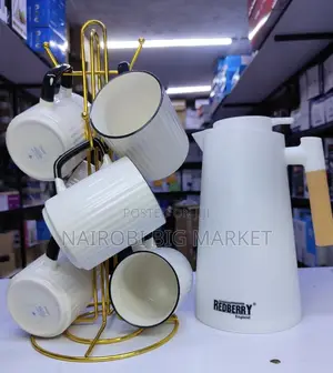 1l Redberry Flask 6pcs Japanese Mugs
