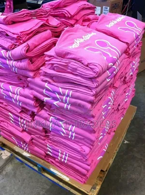 Pink and Branded Round Neck T-Shirt