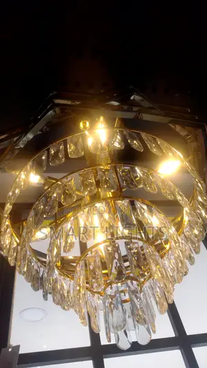 Luxury Gold Crystal Raindrop Chandelier Ceiling Light- Modern Light