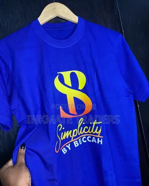 Blue Round Neck T-Shirt Branded Available