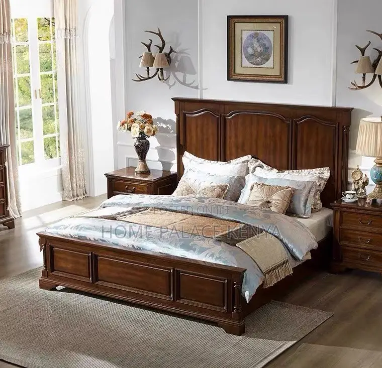 King Bed: Monarch Solid Mahogany Bed With Nightstands