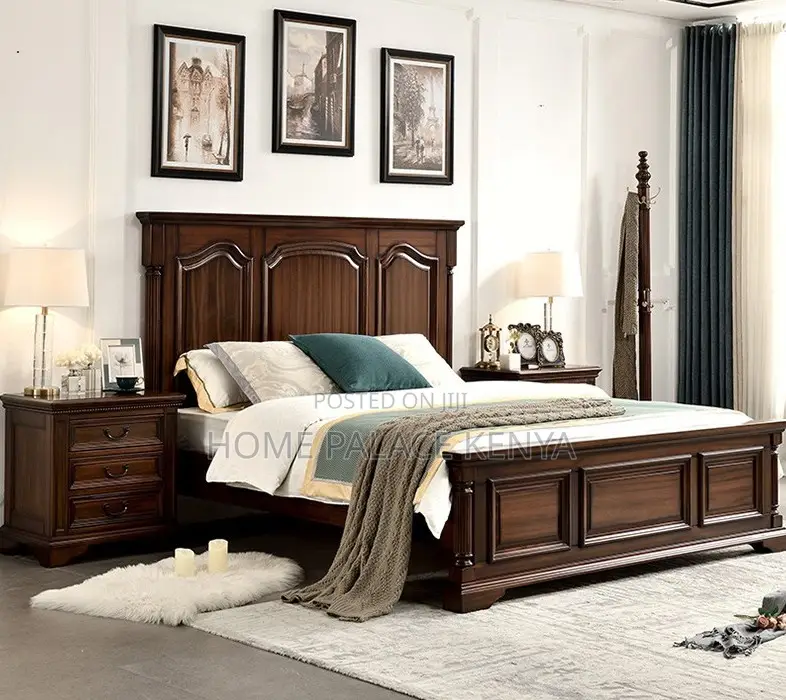 King Bed: Monarch Solid Mahogany Bed With Nightstands