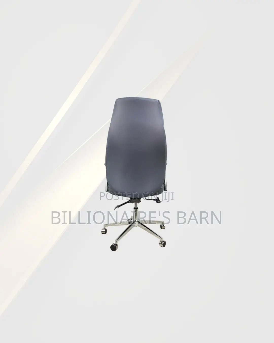 Practical Grey Executive Leather Chair High Back for Shared Office Use
