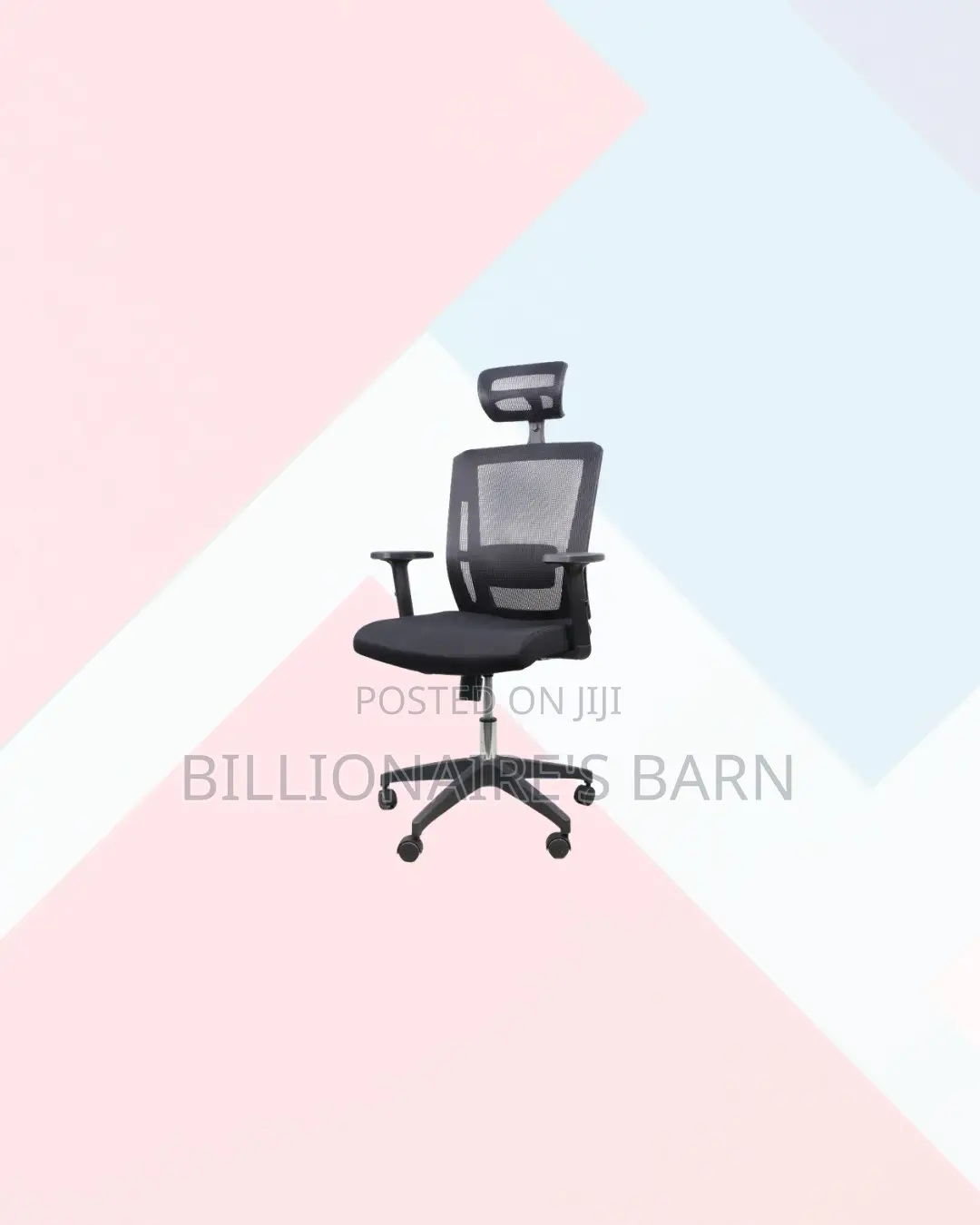 Practical Black Mesh Chair With Nylon Base for Fast Paced Workdays