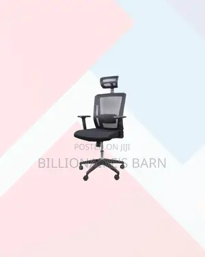 Practical Black Mesh Chair With Nylon Base for Fast Paced Workdays