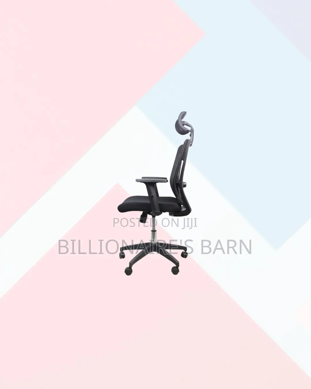 Practical Black Mesh Chair With Nylon Base for Fast Paced Workdays