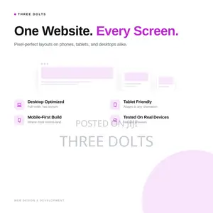 Responsive Website Design for Desktop, Tablet Mobile Devices