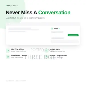 Website Design With Live Chat Instant Visitor Messaging