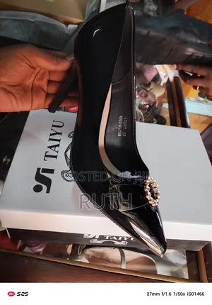 Black Leather Heels