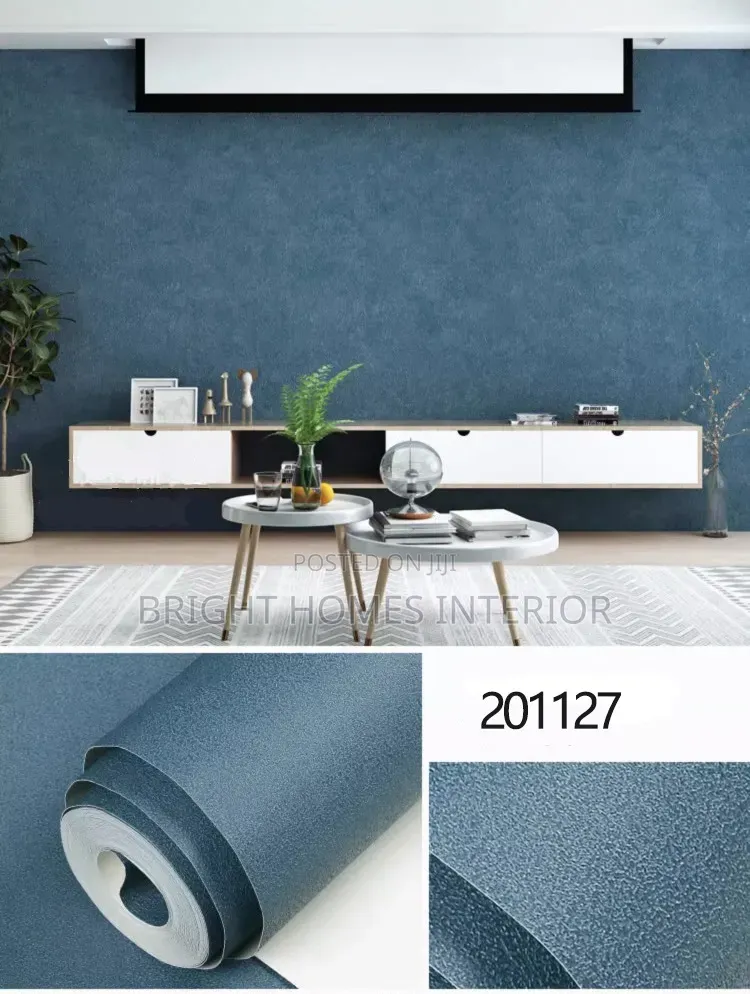 Blue Plain Color Textured Wallpaper Wallpaper