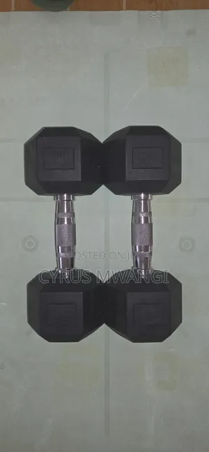 10 KGS Stainless Steel Hexagon Dumbell Pair