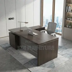 Office Desk; High-End 1.8 Meters Executive Desk With Cable Management