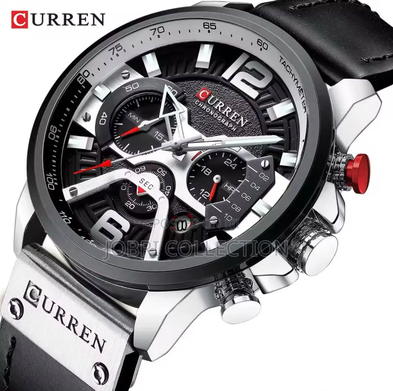 Curren Chronograph Leather Strap Watch