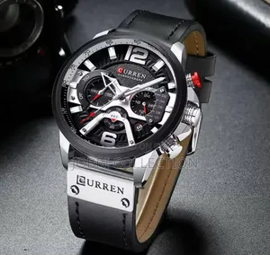 Curren Chronograph Leather Strap Watch