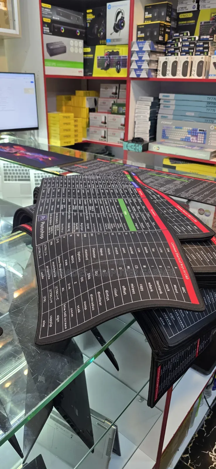 Mouse Pad 800 by 300 With Shortcuts