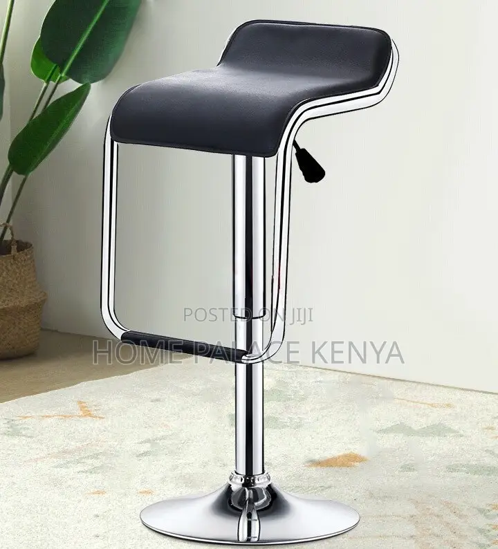 Bar Stool: Luxe Low Back Leather Bar Stool