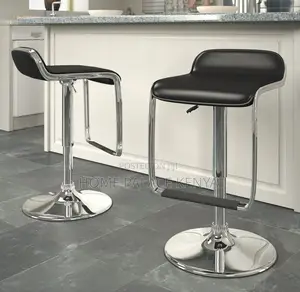 Bar Stool: Luxe Low Back Leather Bar Stool