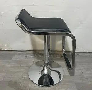 Bar Stool: Luxe Low Back Leather Bar Stool