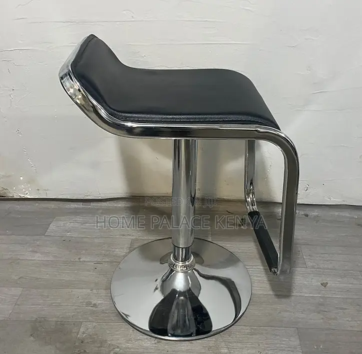 Bar Stool: Luxe Low Back Leather Bar Stool