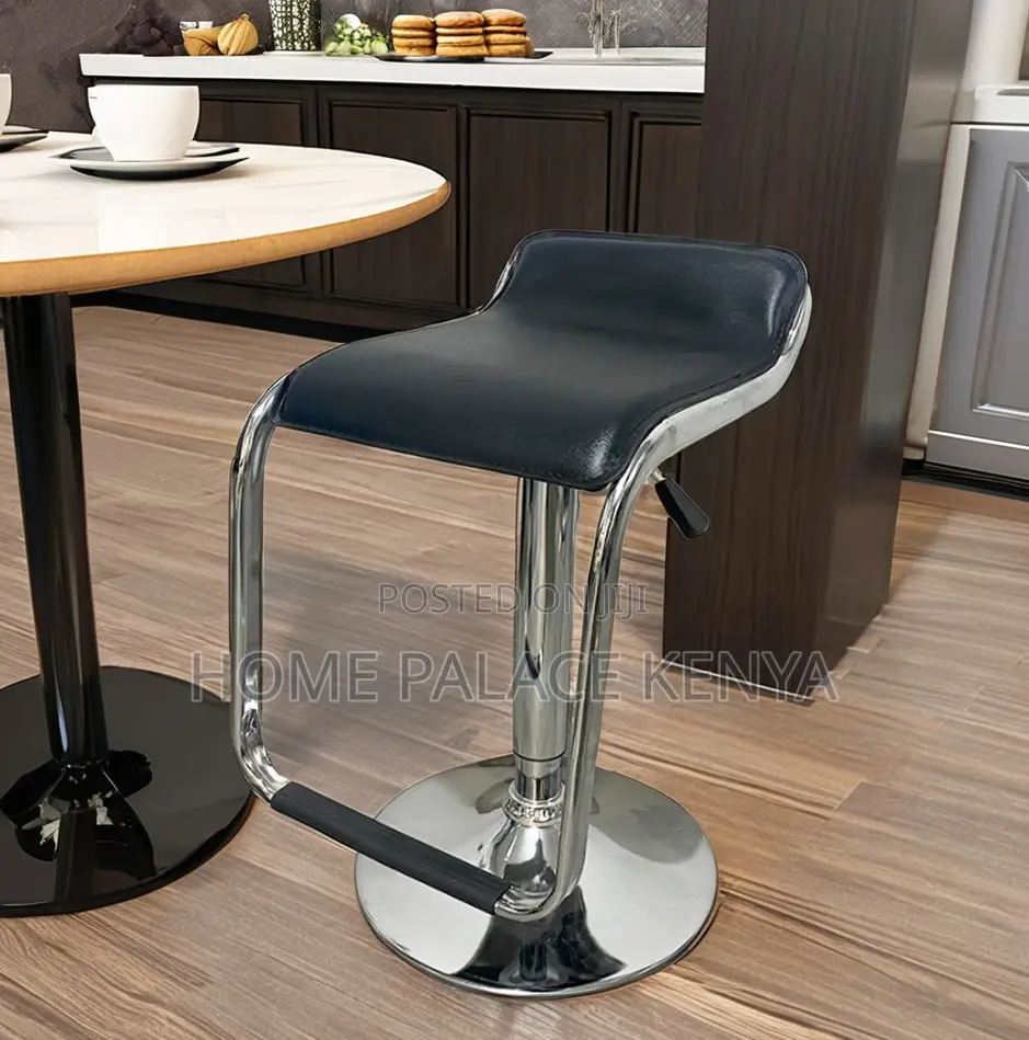Bar Stool: Luxe Low Back Leather Bar Stool