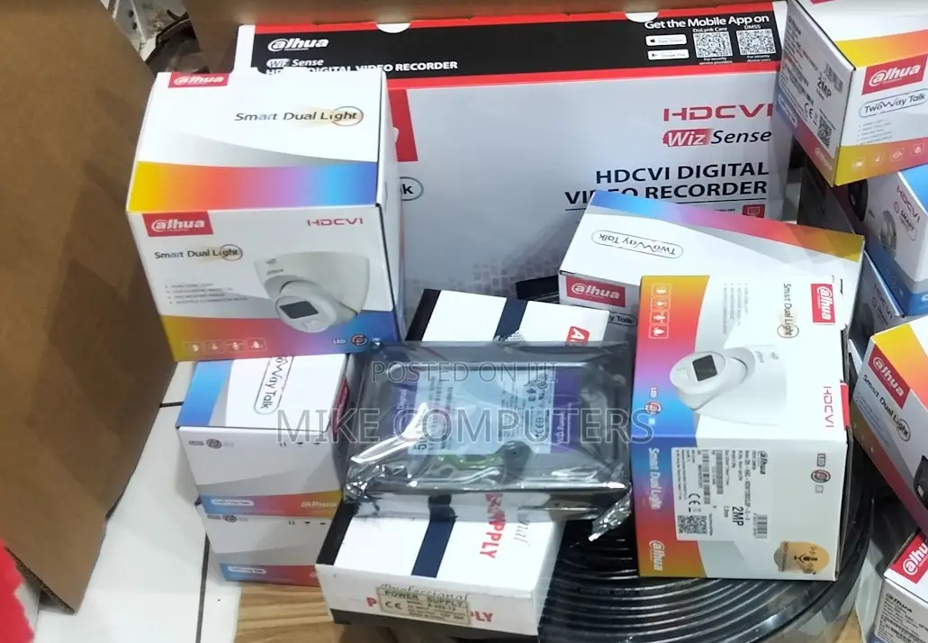 Dahua 4 CCTV Cameras Full Kit Smart Dual (With Mic)