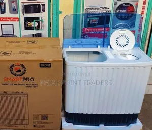 Smartpro 10kg Semi-Automatic Twin Tub Washer Fast Efficient Cleaning
