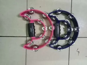 Alice Half-Moon Handheld Tambourines With Double Row Jingles
