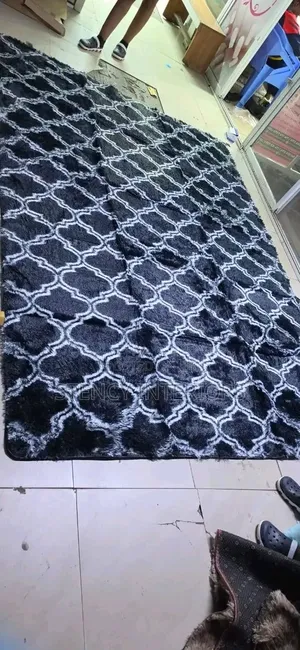 Black Fluffy Carpet